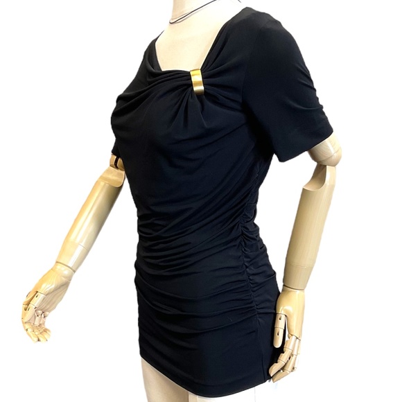 Black Escada ruched Tshirt - Picture 1 of 4